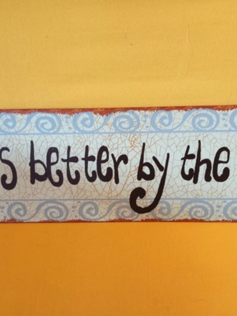 Life is Better by the Pool Metal Sign Yellow & Blue